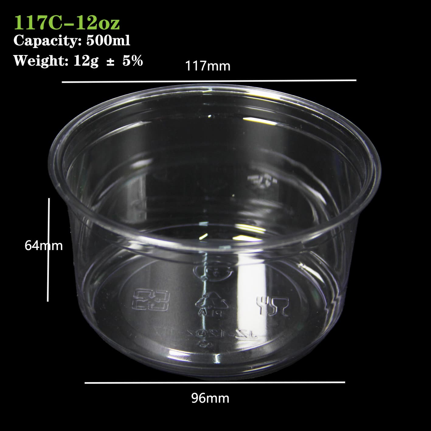 50-117C-12oz PLA Cup: Sustainable and Customizable Beverage Packaging Solution