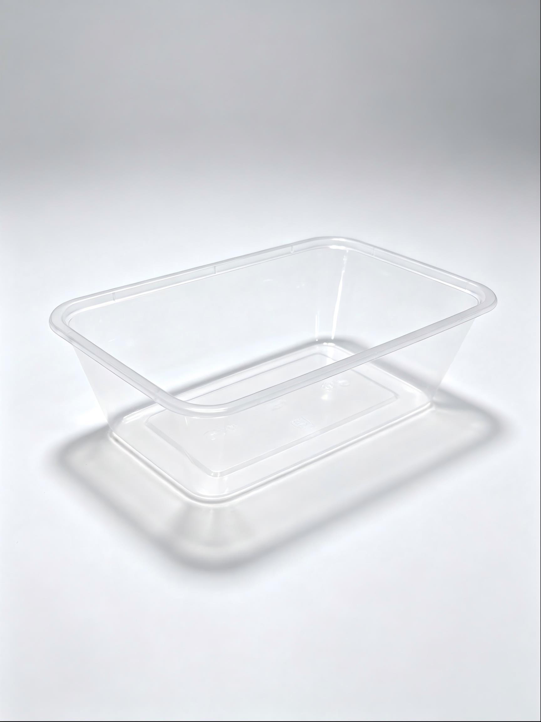 YQ650A PP Square Disposable Food Container, Microwave Safe Takeaway Meal Box